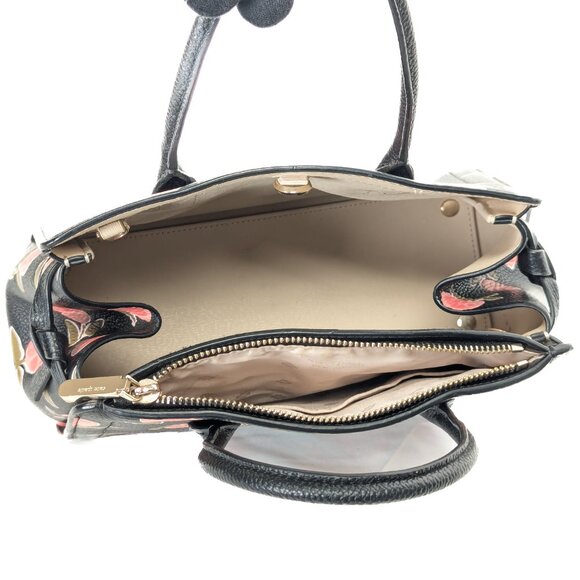 KATE SPADE New York Knott Ditsy Rose Leather Satchel Crossbody - Picture 9 of 16